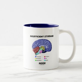Insufficient Storage Inside (Brain Anatomy Humor) Coffee Mugs