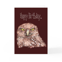 Insulting Age Women Birthday Card Burrowing Owl