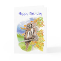 Insulting Cute Owl Birthday Card