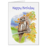 Insulting Cute Owl Birthday Card