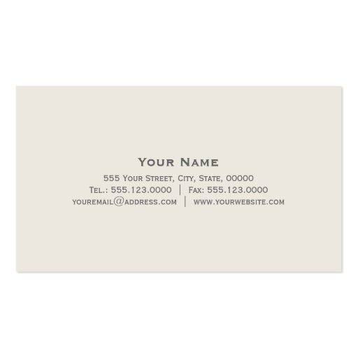 Insurance Agency  Business Card in Soft Taupe (back side)