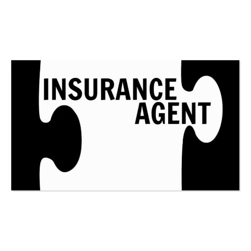 Insurance Agent Puzzle Piece Business Card (front side)