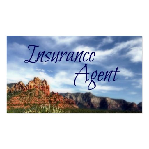 Insurance Agent Scenic Desert Background Business Card (front side)