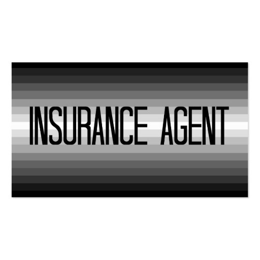 Insurance Agent Silver to Black Business Card (front side)