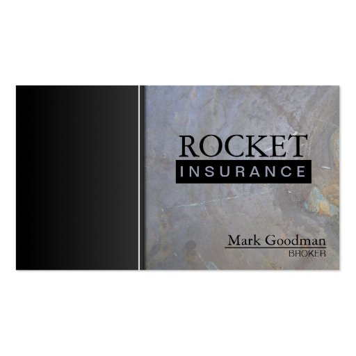Insurance Broker Business Card - Rock Texture (front side)