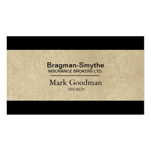 Insurance Broker Business Card - Simple Texture (front side)