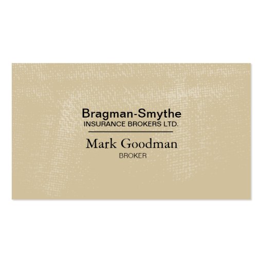 Insurance Broker Business Card - Simple Texture (front side)