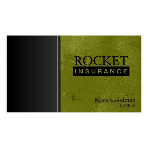 Insurance Broker Business Card - Sophisticated (front side)