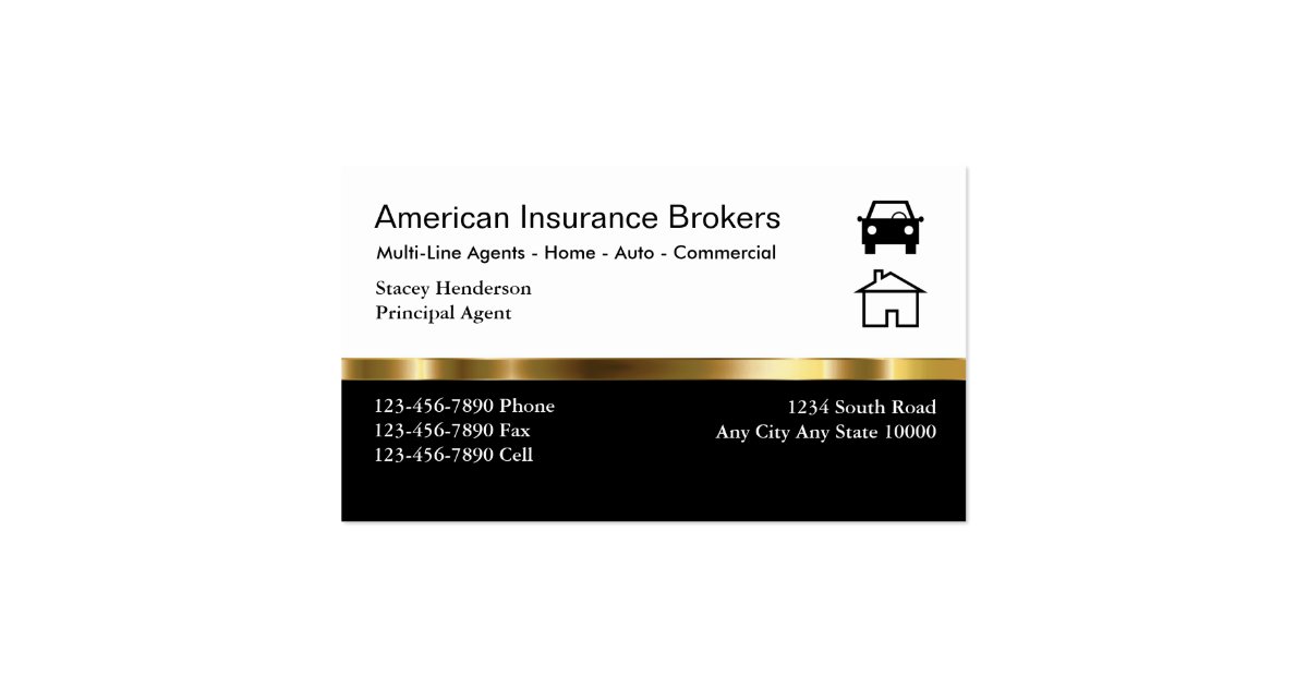 Insurance Broker Business Cards Zazzle