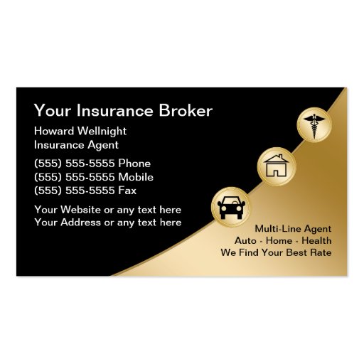 Insurance Broker Business Cards