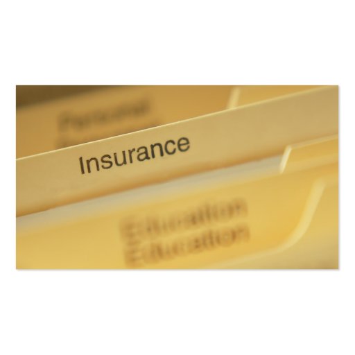 Insurance Business Card (back side)