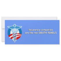 Insurance companies are the real death panels rack cards