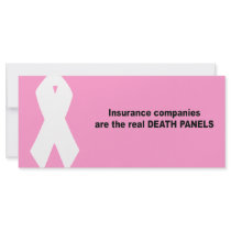 Insurance companies are the real death panels rack cards