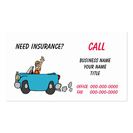 Insurance/Mechanic Business Card (front side)