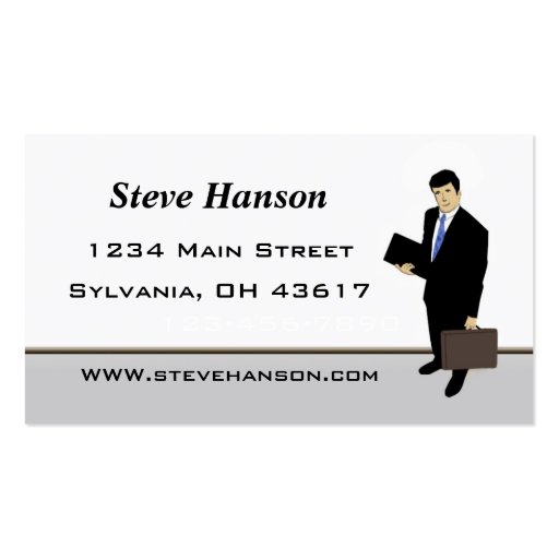 Insurance Salesman  business card (back side)