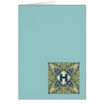 Intaglio Letter H Greeting Cards