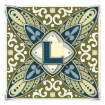 Intaglio Letter L Personalized Invitation