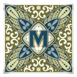 Intaglio Letter M Announcement