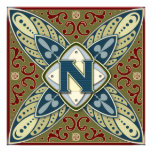 Intaglio Letter N Custom Invite