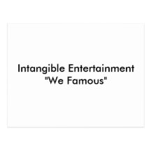 Intangible Entertainment "We Famous" - Customized Post Cards