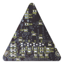 Integrated Circuit Board Gift Tag Triangle Sticker
