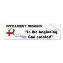 Intelligent Designs Bumper Sticker bumper stickers by deepliferecords Intelligent Designs Bumper Sticker bumper stickers