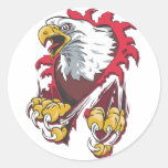 Intense Eagle Round Stickers