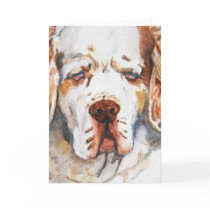 Intent - Clumber Spaniel greeting card