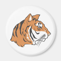 Intent Looking Tiger Magnets