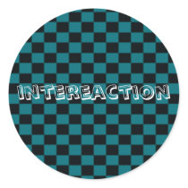 intereaction checkered sticker