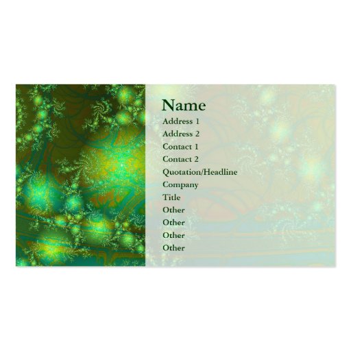 Interesting Abstract Art Business Card (front side)