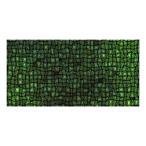 Interesting Black and Green Photo Card