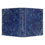 Interesting "Blue Jewel" Pattern Vinyl Binders