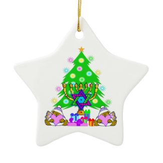 Interfaith Holiday Fun Hanukkah and Christmas Ornament