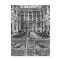 Interior and cross-section post card