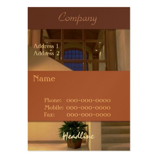 Interior Business Card (front side)