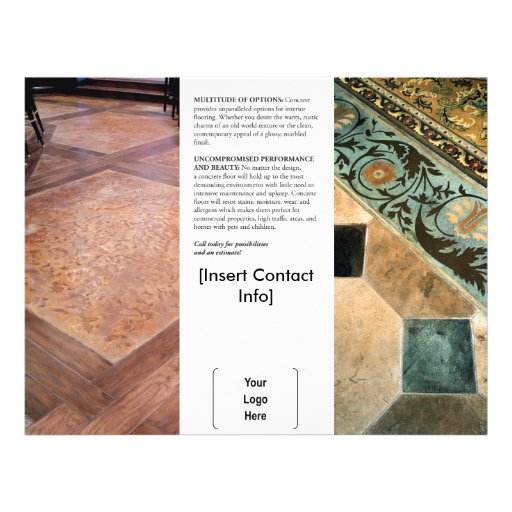 Interior Decorative Concrete Brochure | Zazzle