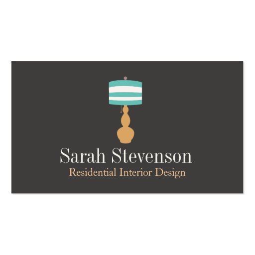 Interior Decorator Lamp Business Card (front side)