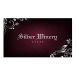 Interior Design Business Card Linen Wine Silver