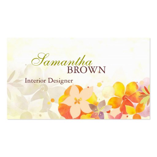 Interior Design Custom Business Card (front side)