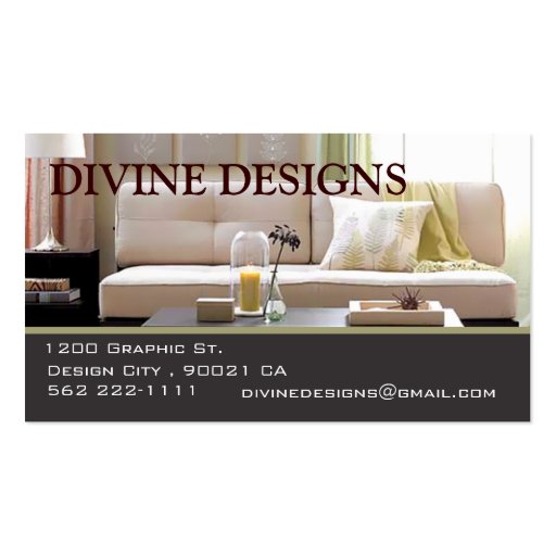 Interior Design - Customized Business Card (front side)
