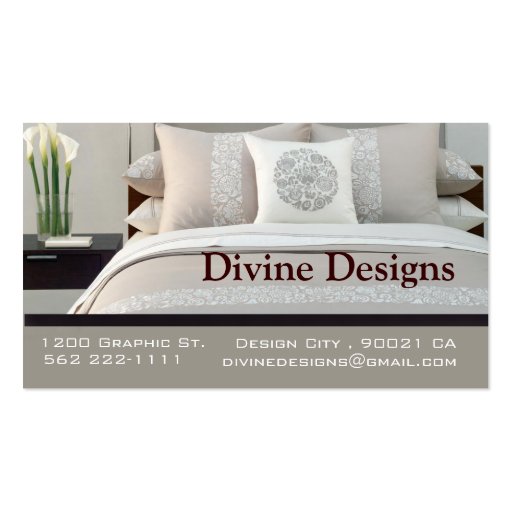Interior Design - Customized Business Card Templates (front side)