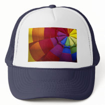 Interior design of inflated hot air balloon hat