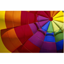 Interior design of inflated hot air balloon photo sculpture
