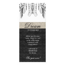 Interior Design Rack Card Chandelier Beige Black