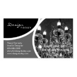 Interior Design Template Business Card Chandelier