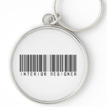 Interior Designer Bar Code Keychain
