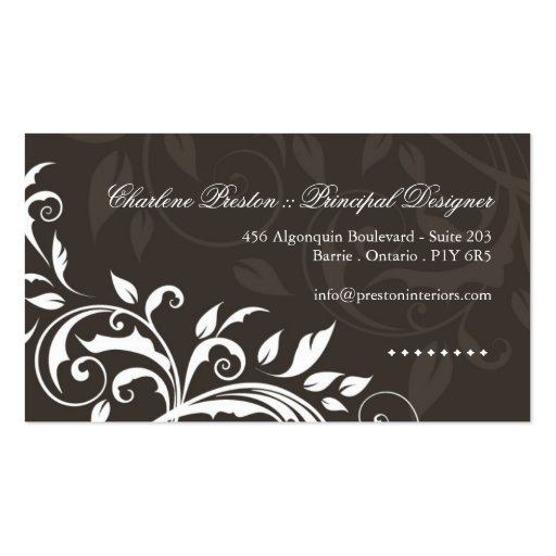 Interior Designer Business Card (back side)