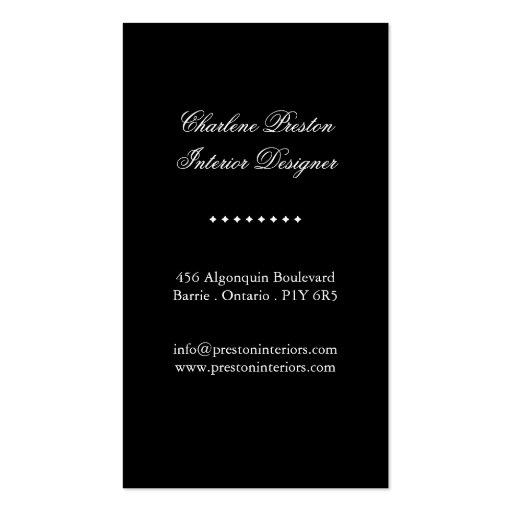 Interior Designer Business Card (back side)