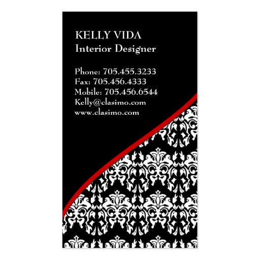 Interior Designer Business Card (back side)